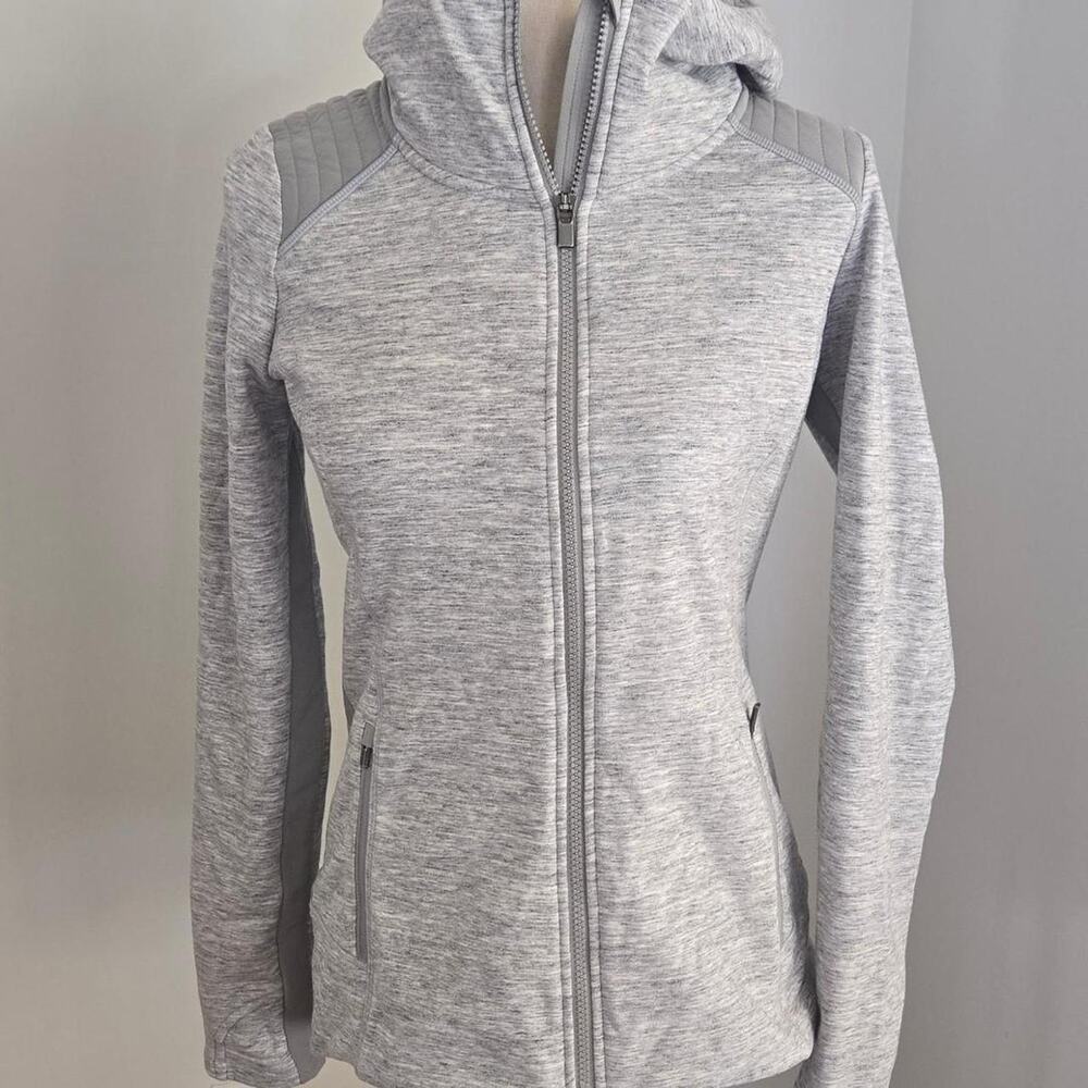 athleta gray womens full zip hoodie jacket small